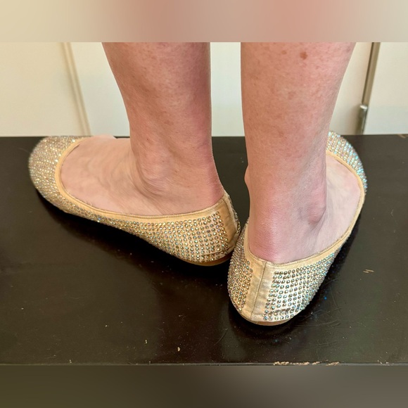STEVE MADDEN RHINESTONE vintage satin slippers.  Size 8 - Picture 4 of 9